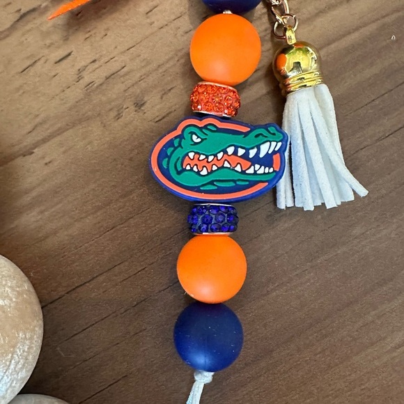 College Game Day Florida Gators
Tote Purse Beaded Bag Charm Orange and Blue 6" - Picture 2 of 2